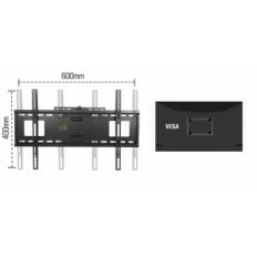 Seinän kahva TV-taonta Mount FM9388-B, käsivarsi 42 ", VESA 600x400