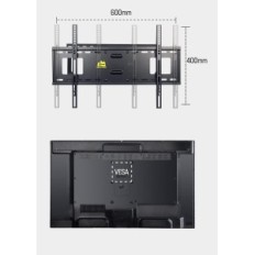Stěna rukojeť televizní kovářská Mount HY9398-B, rameno 43 ", VESA 600x400