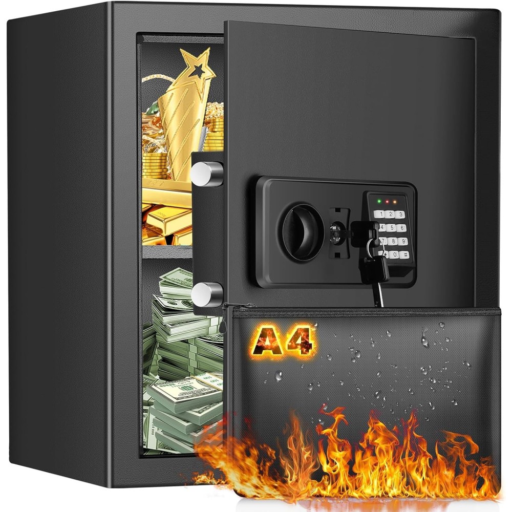 Fire-resistant 40 L Safe with fire-resistant pocket for documents