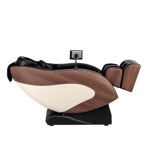 Fauteuil de massage Sakura 305 en cuir et bois — vue latérale