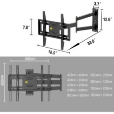 Corner handle TV Forging Mount HY9414-B, Shoulder 33 ", VESA 400x400