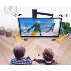 Rohové rukojeti televizní kovářská Mount HY9414-B, rameno 33 ", VESA 400x400