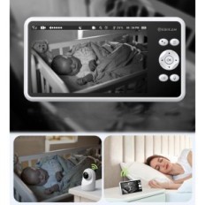 Elektronische Nanny Sebikam 5 "720p, 2 camera's, 4000mAh, PTZ 355 °, VOX, Nacht