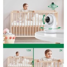 Nanny Sebikam 5 "720p, 2 câmeras, 4000mAh, PTZ 355 °, Vox, Noite