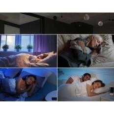 Xindum SM01 dūmų jutikliai, mini 3 vnt, tu aš, be mirksėjimo, balta