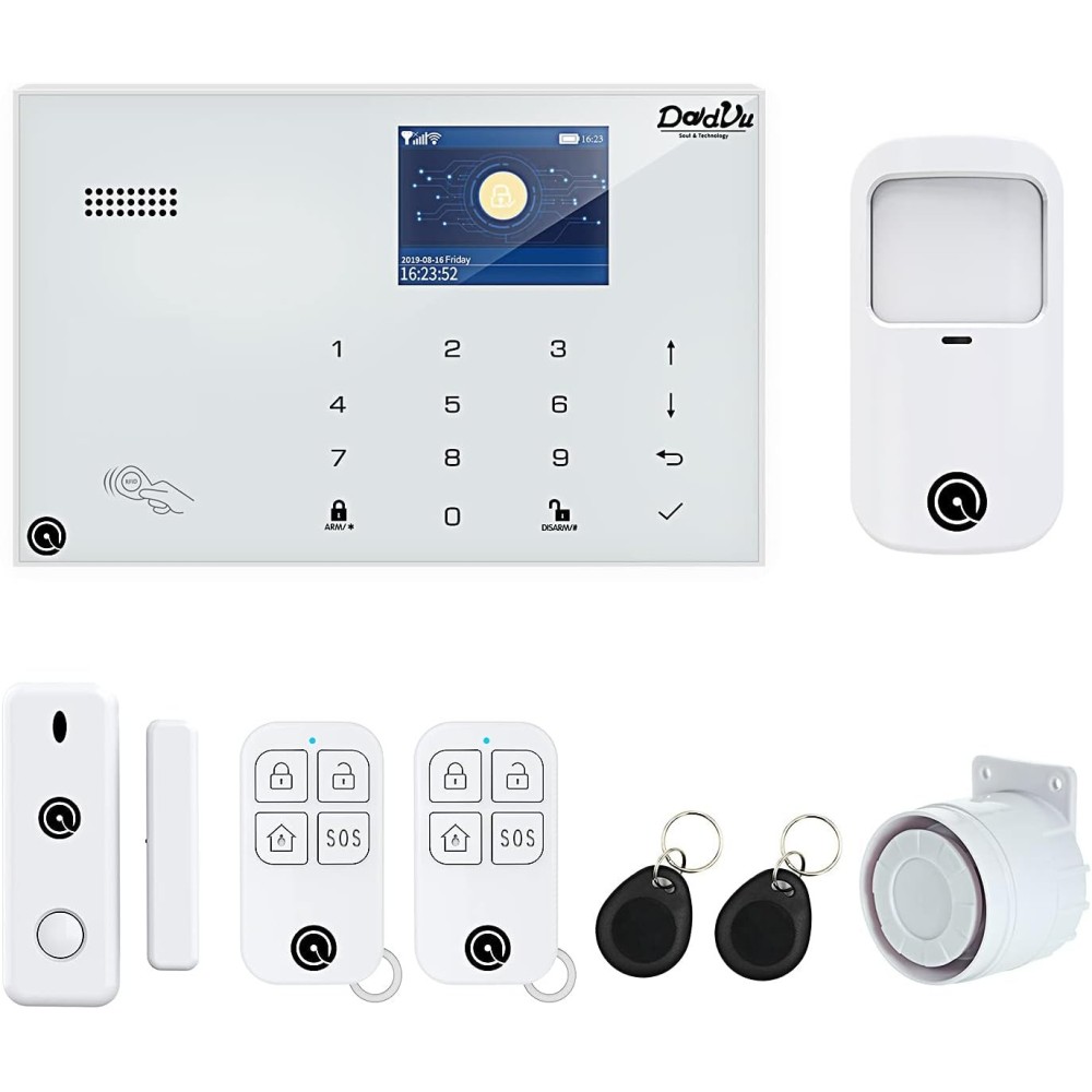 DadVu DV- 1A3G V3, 4G, 99 vezeték nélküli zóna, 3 drót, fehér