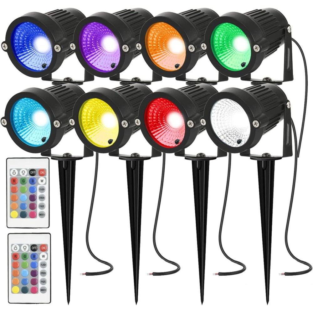Sodo lempa AHOTSUK 5W LED, IP66, RGB, STUCK, nustatykite 8 vnt, G klases