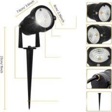 Tuinlamp Ahotsuk 5W LED, IP66, RGB, vast, Set 8 stks, G-klasse