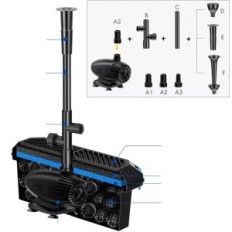 Norēķinu filtrēšanas sistēma 70W Solar 2500L / H pedeens 4,200l, Lietots