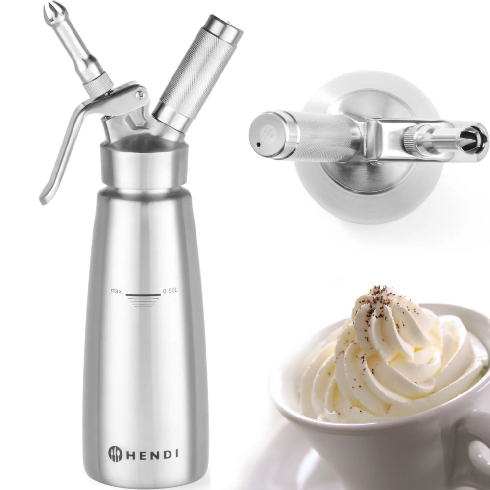Sifão para creme de chantilly Profi linha 0,5l - Hendi 588017