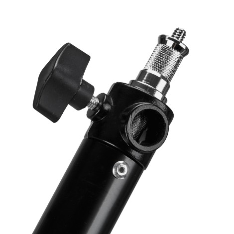 Suporte de Parede para Ring Lamp Ajustável em Aço — close-up da pega