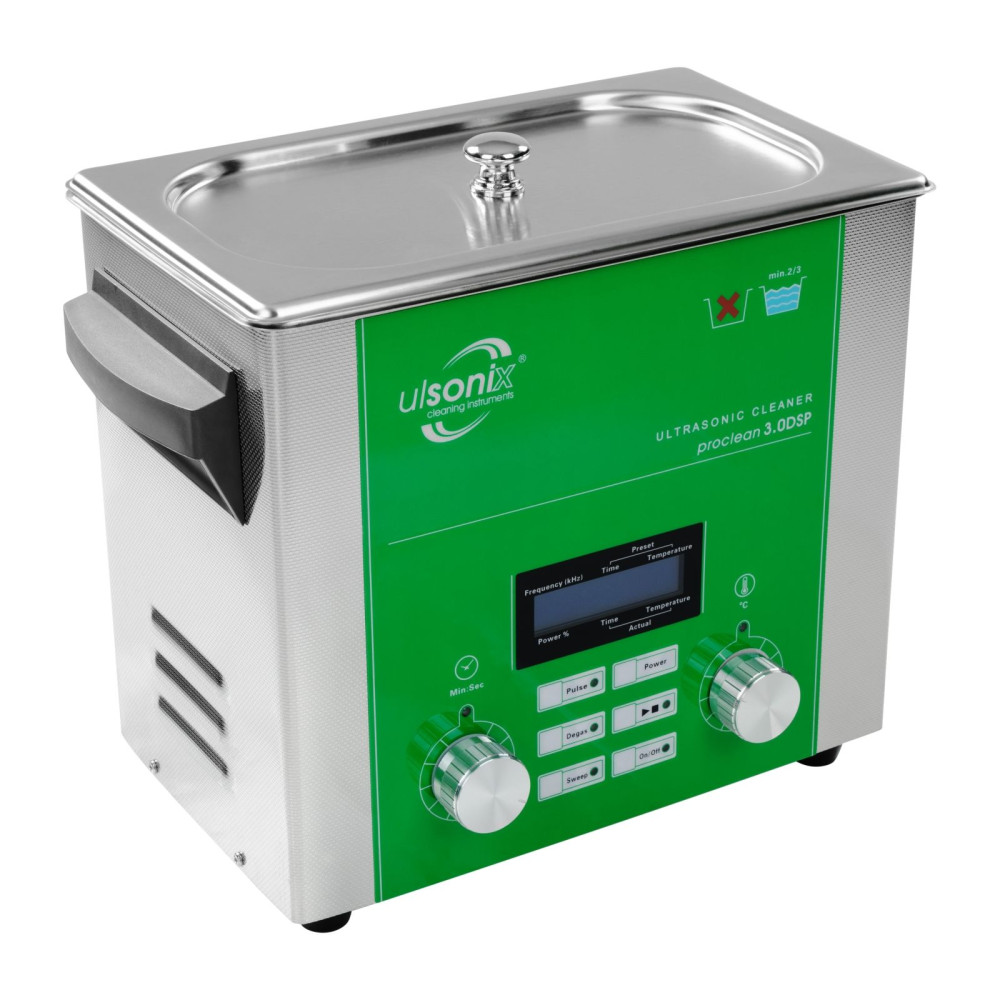 Nettoyeur ultrasonique PROCLEAN 3.0DSP DEGAS SWEEP PULSE capacité 3L