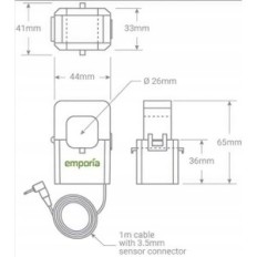 Damaged Emporia 3-phase electricity meter 50a, no set