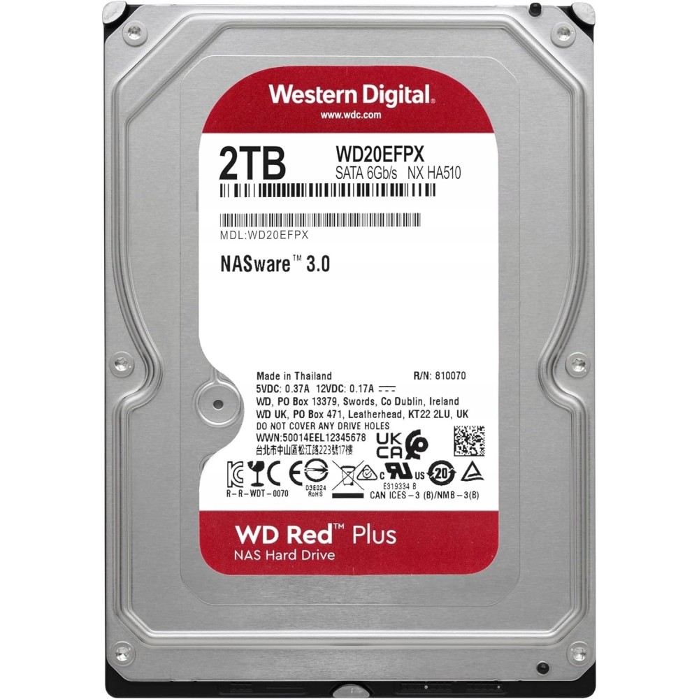 Defekt Western Digital WD20EFPX-skiva döma plus 2TB 6GB / s 3.5 "