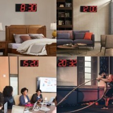 Wall clock LED Chkosda CH3386 / CH3387, 18 "Modern LED digital clock with large display for office or living room