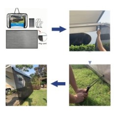 Sun visor for motorhome Powek 2,44m x 4,57m, Post- kiállítás