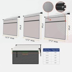 Sun visor for motorhome Powek 2,44m x 4,57m, Post- kiállítás