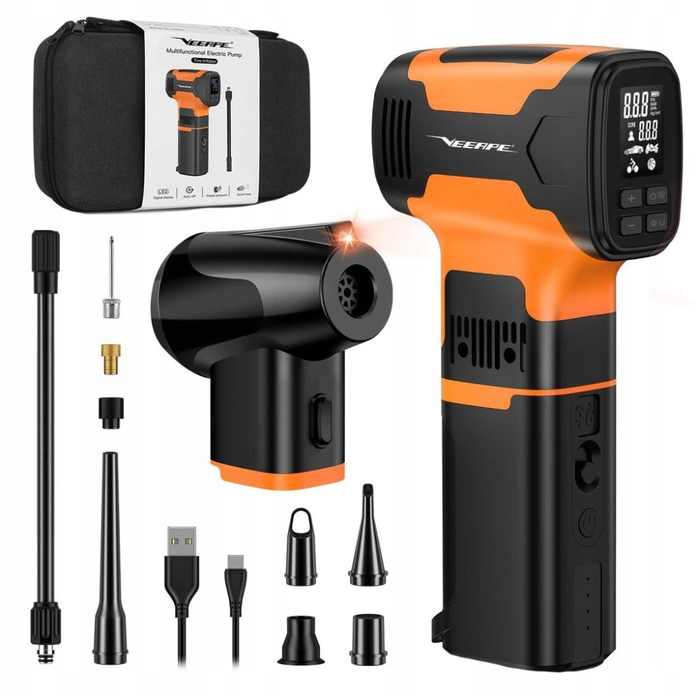 Vaurioitunut langaton pumppu 160psi 7500 mAh-auton renkaat