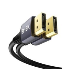 Stouchi 16KD10 DP 2.1 / 2.0 cable, 10m, 80GBPS, HDR, DSC1.2A, Freesync