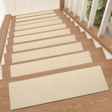 Conjunto de 15 coradeira G em escadas, antiderrapante, 24.6x81.6 Cm, bege