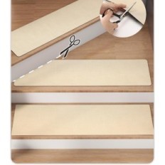 Sett med 15 matfarge g på trapper, glidende, 24.6x81.6 Cm, beige