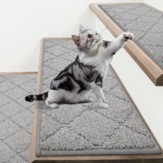 Zestaw 15 mat COSY HOMEER na schody, 70x22 cm, antypoślizgowe, szare