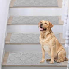 Set of 15 Mat Cosy Homeer on stairs, 70x22 cm, non-slip, gray