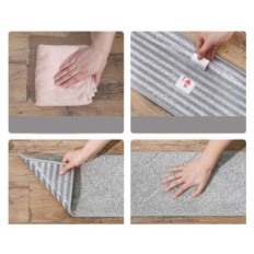 Conjunto de 15 hendores acogedores de la estera en las escaleras, 70x22 cm, antideslizante, gris