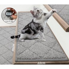 Set of 15 Mat Cosy Homeer on stairs, 70x22 cm, non-slip, gray