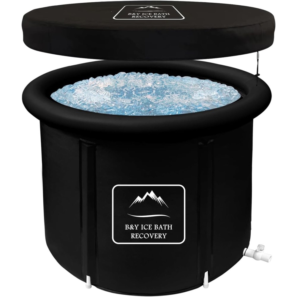 Foldable B & Y Bath 90x75cm, with cover, for cold water therapy, for adults