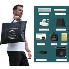 Opvouwbare B & Y-bad 90x75cm, met deksel, voor koudwatertherapie, voor volwassenen