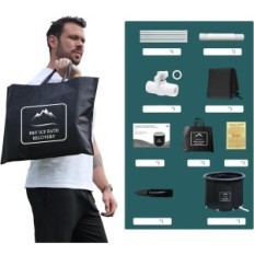 Faltbares B & Y-Bad 90x75cm mit Abdeckung, zur Kaltwassertherapie, für Erwachsene