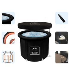 Foldable B & Y Bath 90x75cm, with cover, for cold water therapy, for adults