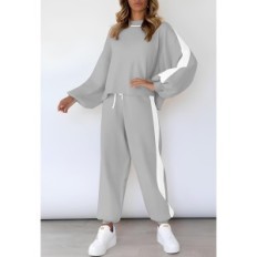 Women's Sovoyontee, 2-piece, knitted, long sleeve, gray, m