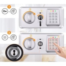 TEPAFAC résistant au feu 45 l 2,3 cub sécurisé sans danger pour les documents et objets de valeur avec protection contre l'incen