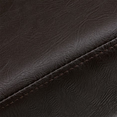 Fauteuil de coiffure Gabbiano Ankara marron — gros plan surface