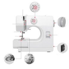 Wenmily FR047 Šijacie mini 12 stehov, mobilné pre začiatočníkov