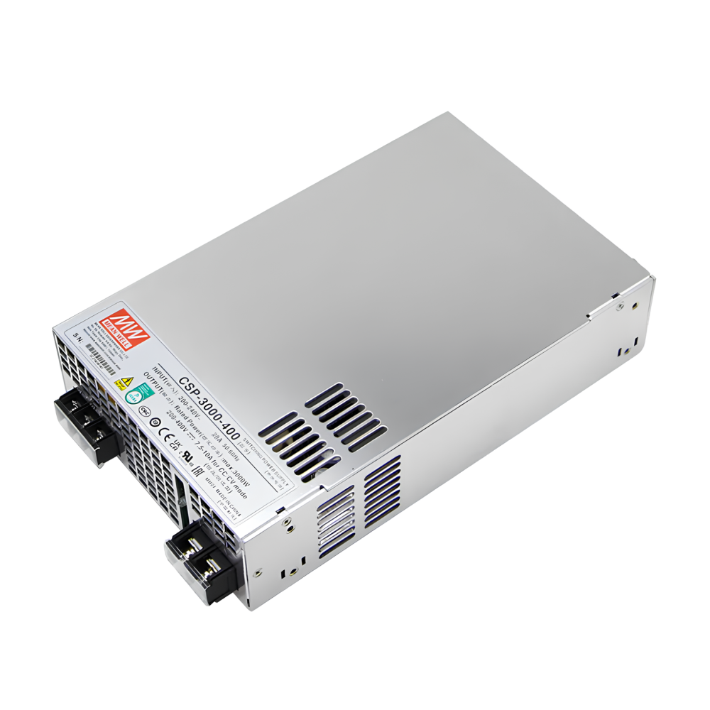 Brukt Mean Well CSP-3000-400 3000W strømforsyningsmodul. Industriell strømforsyning