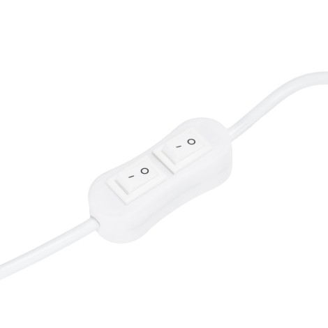 Plafon Iluminado Barbeiro BB-02 dourado grande — close-up dos controlos
