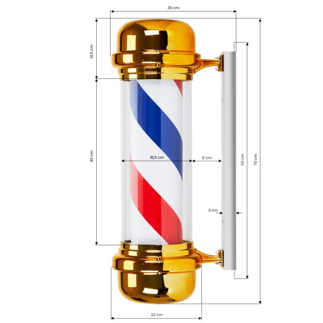 Valaistu plafond-barbershop BB-02 kulta suuri — sivu