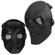 Nero Mask-SH Casco RESTEQ per Airsoft e motocicli per Halloween