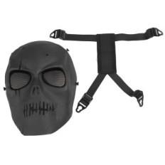 Máscara negra-sh helmet restneq para airsoft e motocicletas para o Halloween