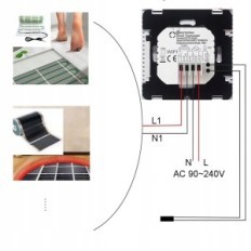 Pažangių grindų termostatas Ketsek KTF015770, Wi-Fi, 16 a, balta