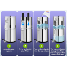 Gravitational Water Filtration System Weap Earth 8,5 liter AISI 304