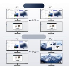Controlador KVM KCEVE KC-KVM202AS para 2 computadores, 4xUSB 3.0, 4K @ 60Hz, usado
