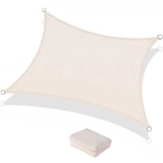 Sunglass Axt Shade 5x6m, suorakulmainen, UV-lukitus, kermainen