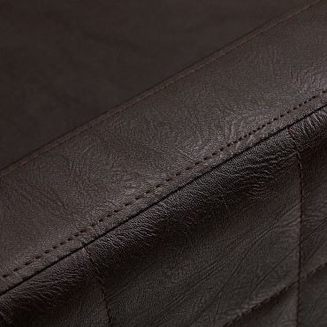 Fauteuil de coiffure Gabbiano Ankara marron — gros plan accoudoir
