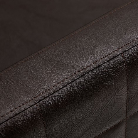 Gabbiano Ankara hairdressing chair brown — close-up of the armrest