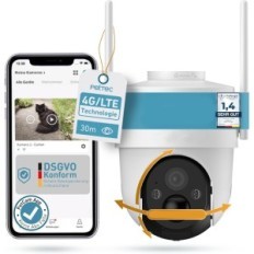 PETTEC PETCAM FREE'N 360 4G LTE, 3MP, 20M IR, Technologie de détection de mouvement ultravision