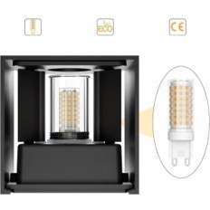 Brugt Wallet LED Klighten 4 stk. G9 3000K, justerbar vinkel, sort